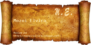 Mezei Elvira névjegykártya